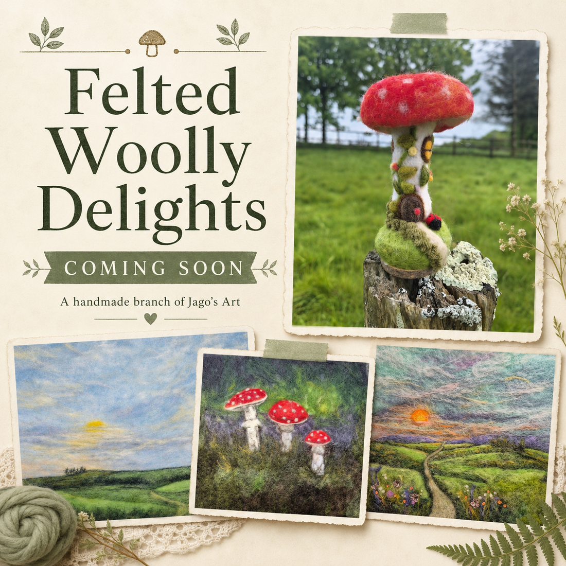 Introducing Felted Woolly Delights: A New Branch of the Jagos Art Tree